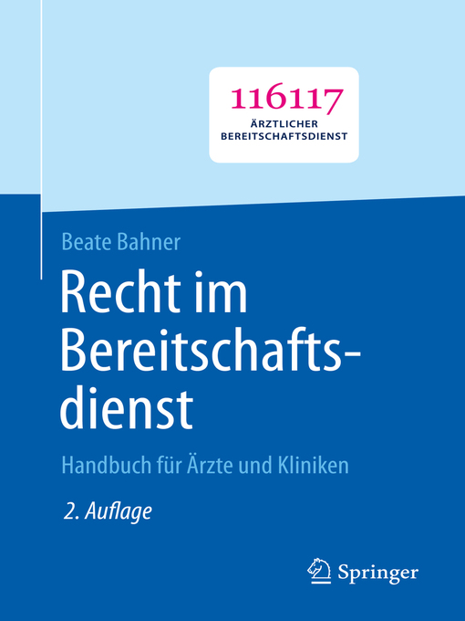 Title details for Recht im Bereitschaftsdienst by Beate Bahner - Available